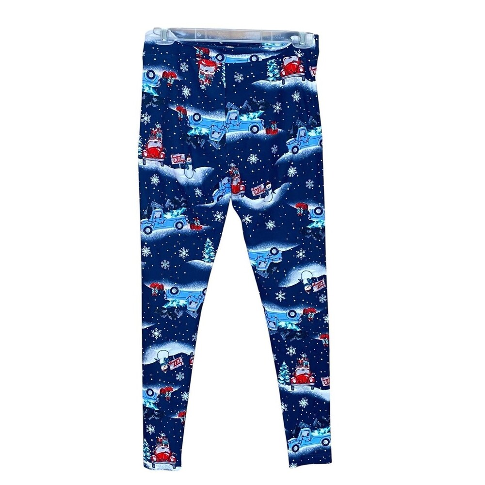 Holiday Leggings Loungewear Multi-Color Leggings Womens Size Small - Medium